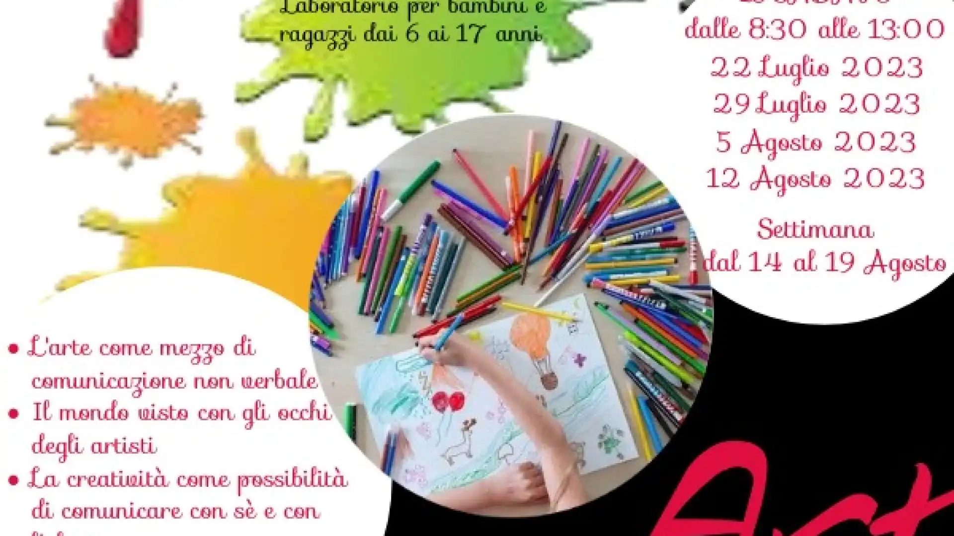 Isernia: “Art Therapy”, il centro socio -educativo “Al Centro del Mondo” propone una serie di laboratori per bambini e ragazzi dai 6 ai 17 anni.